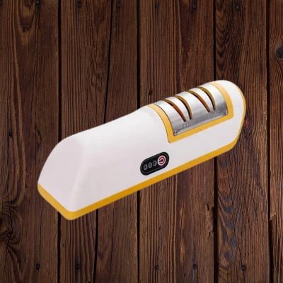 aiguiseur couteau électrique jaune