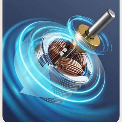 BROSSE DE NETTOYAGE ÉLECTRIQUE REVO 6 EN 1 : mouvement rotatif montrant des éléments internes et rotation lumineuse pour carrelage éclatant et salle de bain impeccable.