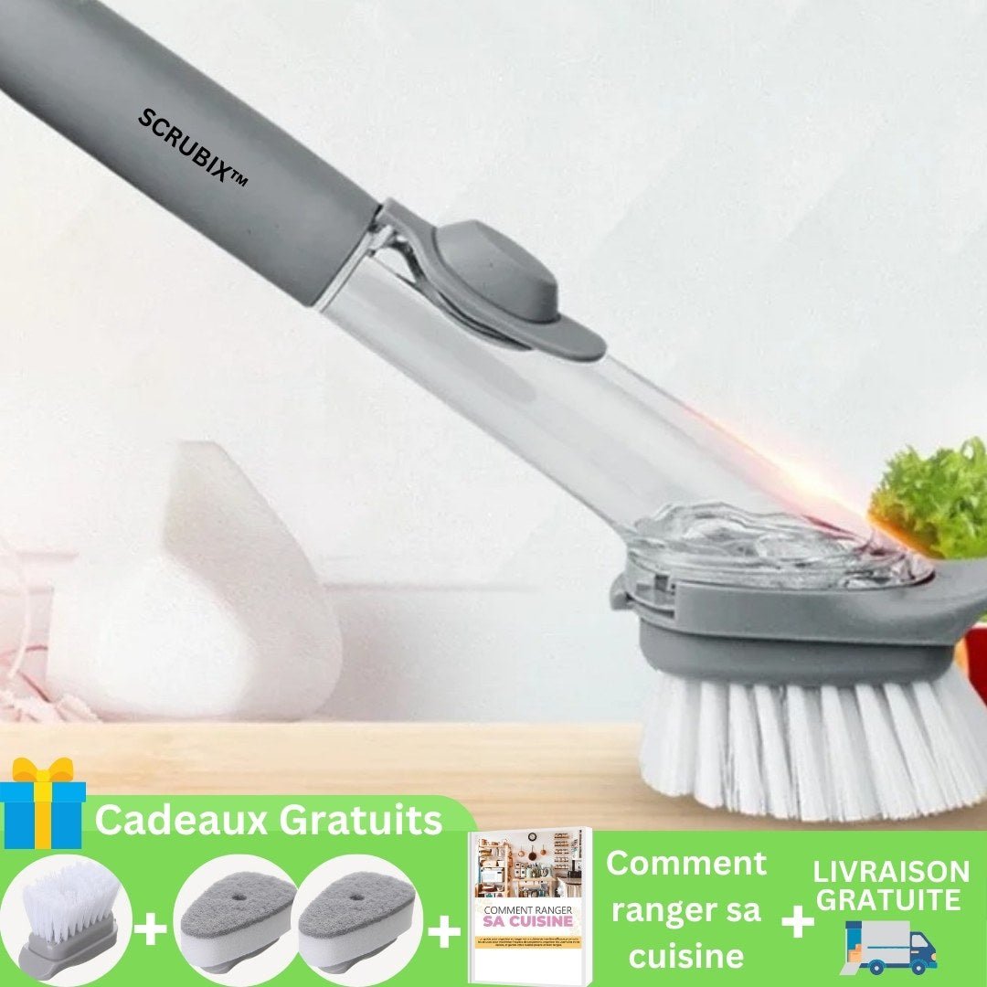 BROSSE VAISSELLE AVEC RÉSERVOIR | SCRUBIX™ - Jcpcook