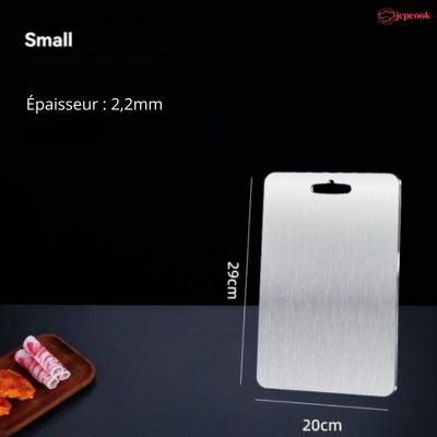 dimensions de la planche à découper en titane taille S