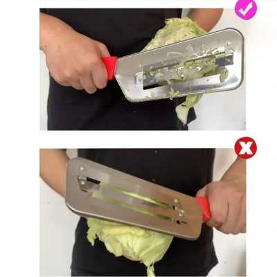 image montrant que l'éplucheur à légumes double lame n'est fait que pour les droitiers