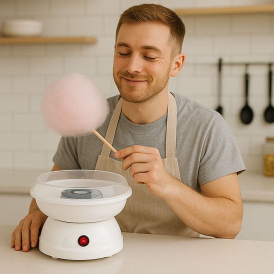 machine barbe à papa avec un papa