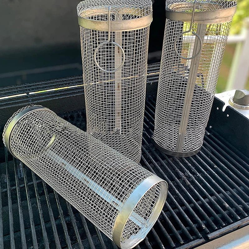 panier-grill-barbecue-cylindrogrill-debut-sur-la-grille
