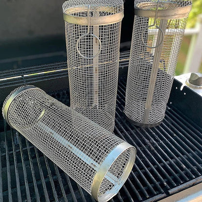 panier-grill-barbecue-cylindrogrill-debut-sur-la-grille