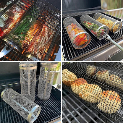 panier-grill-barbecue-cylindrogrill-pour-divers-aliments
