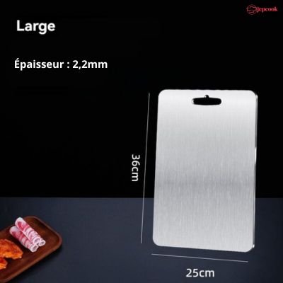 dimensions de la planche à découper en titane taille L