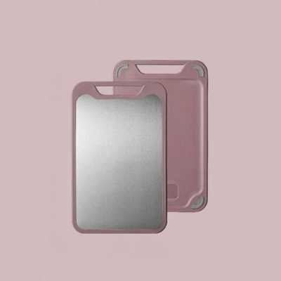 planche à découper inox rose