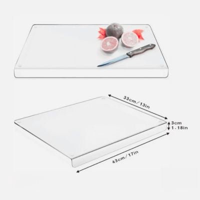 planche à découper acrylique transparente grandes dimensions