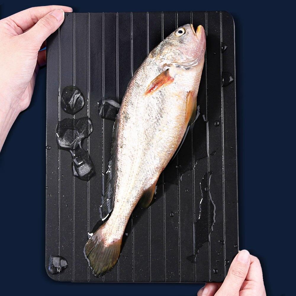 Dégivrage Naturel Aliments Aluminium Plateau De Dégivrage Rapide En Aluminium – Décongélation Naturelle Et Saine Des Viandes Et Aliments Surgelés En Quelques Minutes