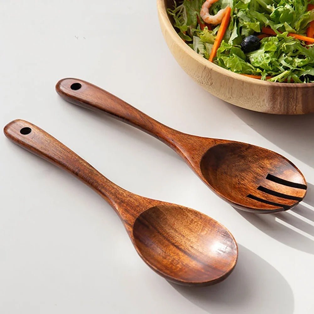 USTENSILE DE CUISINE EN BOIS - COUVERTS À SALADE EN BOIS | LUSIKAS™ - Jcpcook