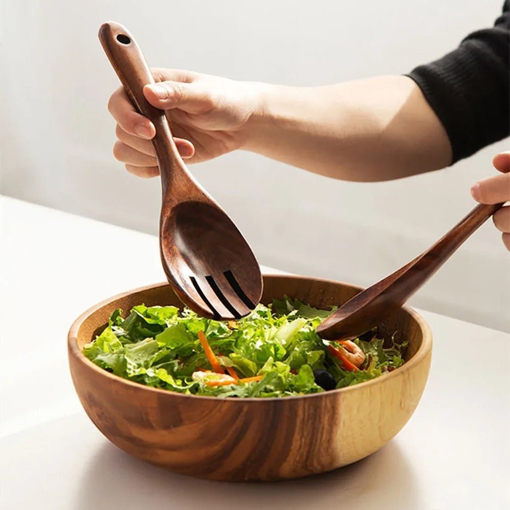 USTENSILE DE CUISINE EN BOIS - COUVERTS À SALADE EN BOIS | LUSIKAS™ - Jcpcook