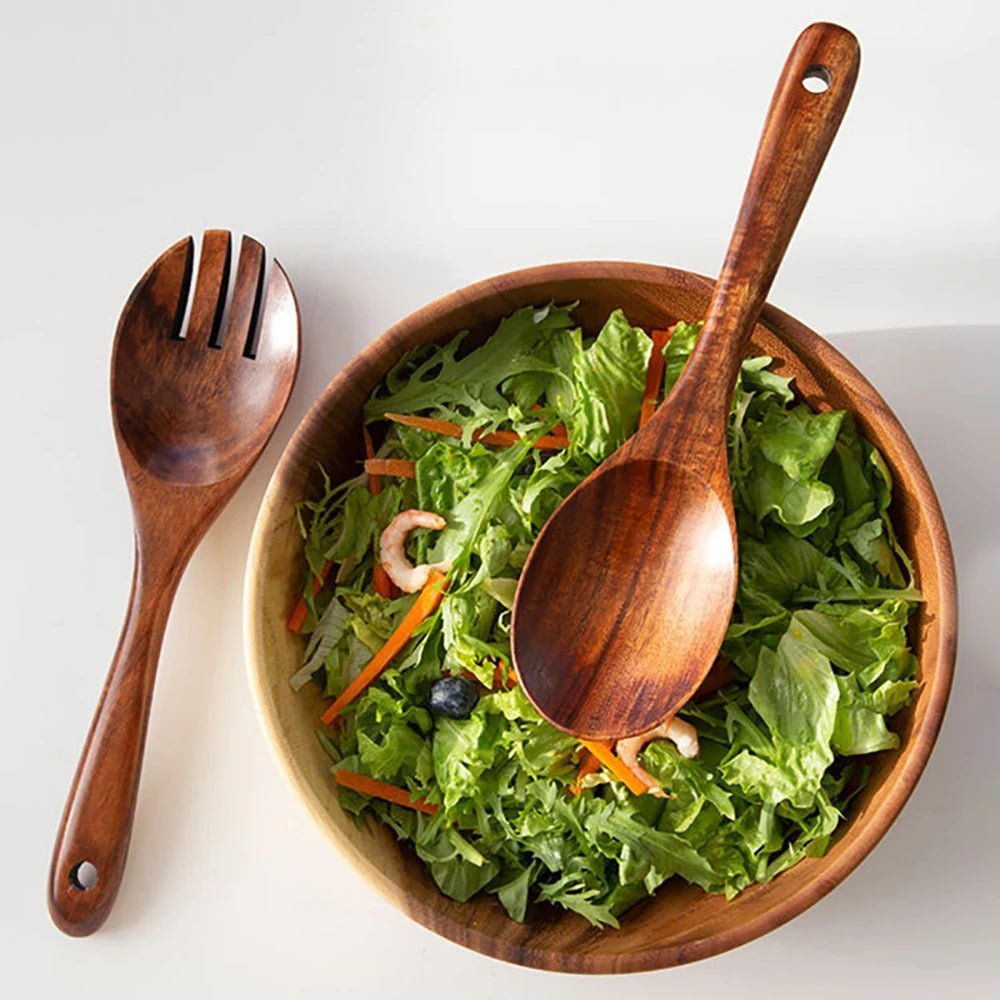 USTENSILE DE CUISINE EN BOIS - COUVERTS À SALADE EN BOIS | LUSIKAS™ - Jcpcook