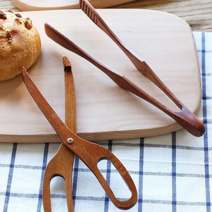 USTENSILE DE CUISINE EN BOIS - PINCE DE CUISINE ET CISEAUX DE CUISINE EN BOIS - Jcpcook