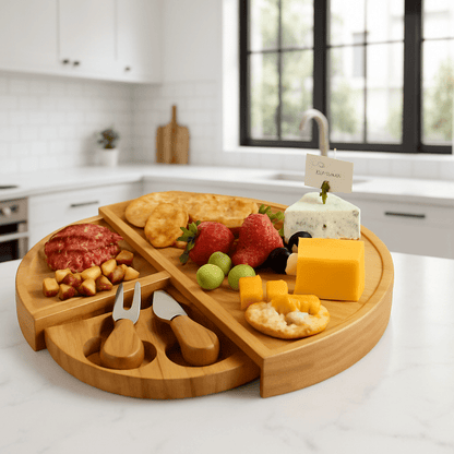 USTENSILE DE CUISINE EN BOIS - PLATEAU CHARCUTERIE FROMAGE | ORIGINAL BAMBOU - Jcpcook