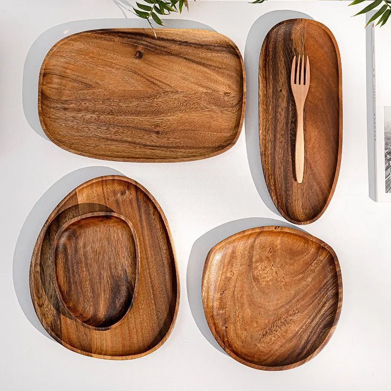 USTENSILE DE CUISINE EN BOIS - SERVICE ASSIETTE EN BOIS D'ACACIA | PLAKA™ - Jcpcook