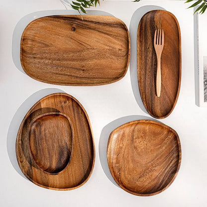 USTENSILE DE CUISINE EN BOIS - SERVICE ASSIETTE EN BOIS D'ACACIA | PLAKA™ - Jcpcook