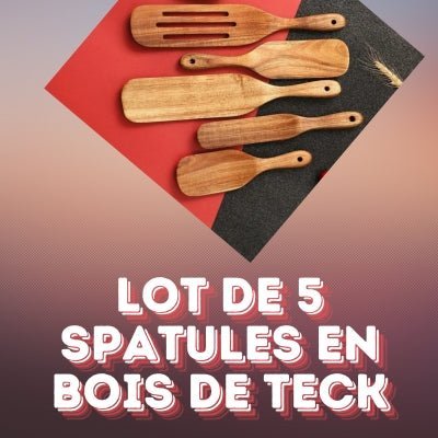 USTENSILE DE CUISINE EN BOIS - SPATULE CUISINE EN BOIS DE TECK - Jcpcook