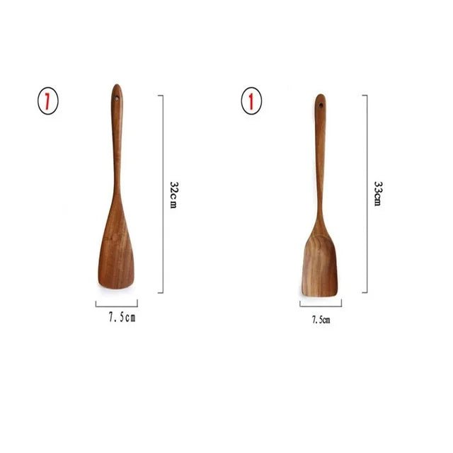 USTENSILE DE CUISINE EN BOIS - SPATULE CUISINE EN BOIS DE TECK - Jcpcook